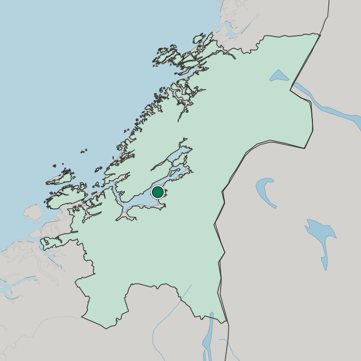 Map showing Frosta — In Trøndelag