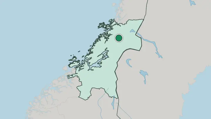 Map of Grong in Norway