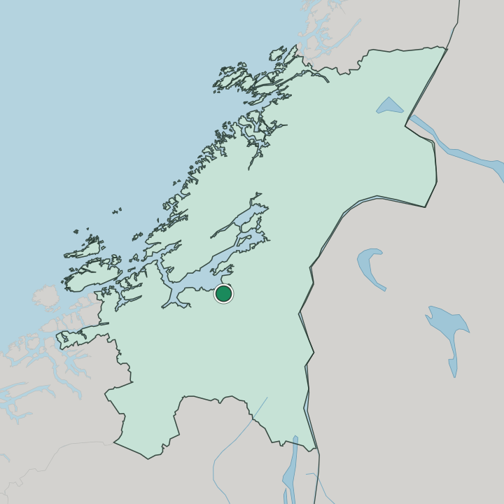 Map showing Hommelvik — In Trøndelag