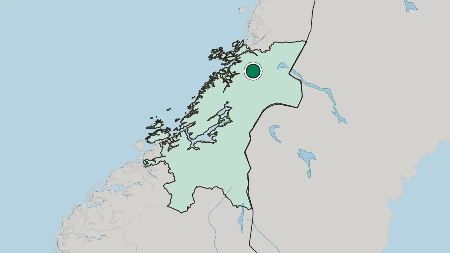 Map of Høylandet in Norway