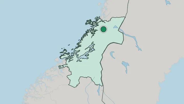 Map of Høylandet in Norway