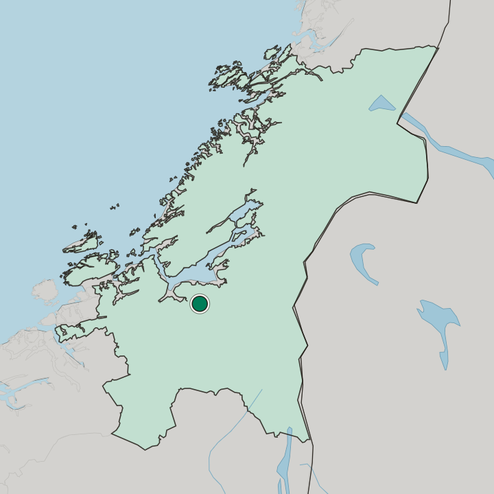 Map showing Klæbu — In Trøndelag
