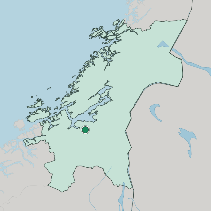 Map showing Klæbu — In Trøndelag
