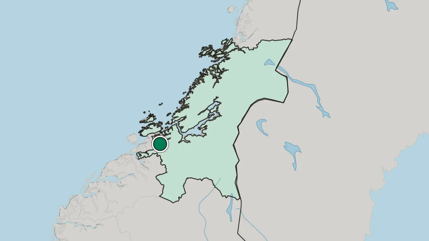 Map of Kyrksæterøra in Norway
