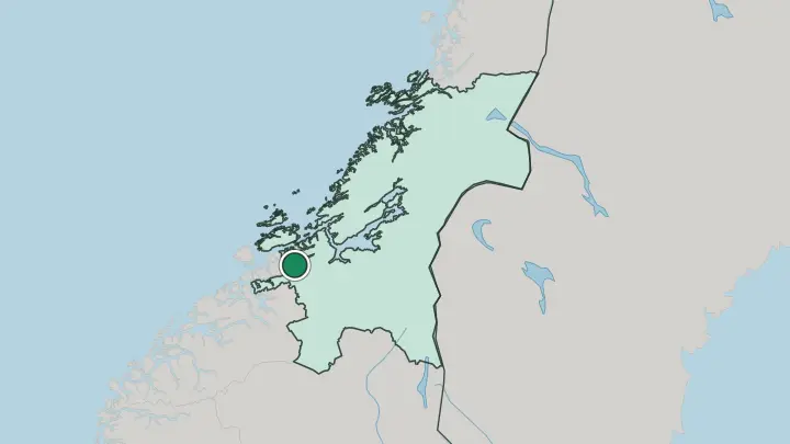 Map of Kyrksæterøra in Norway