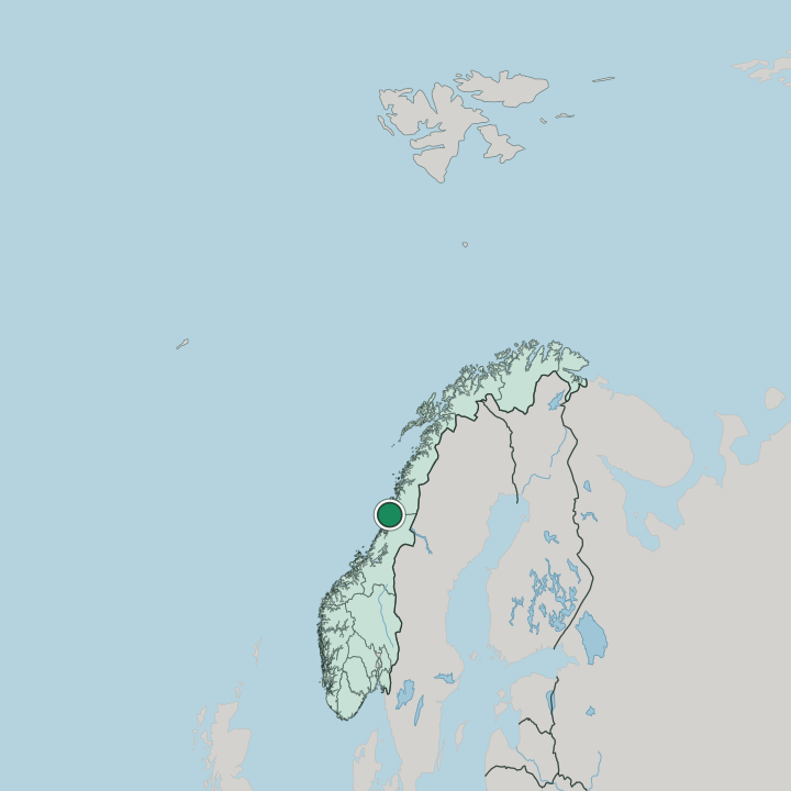Map showing Leknes — In Norway