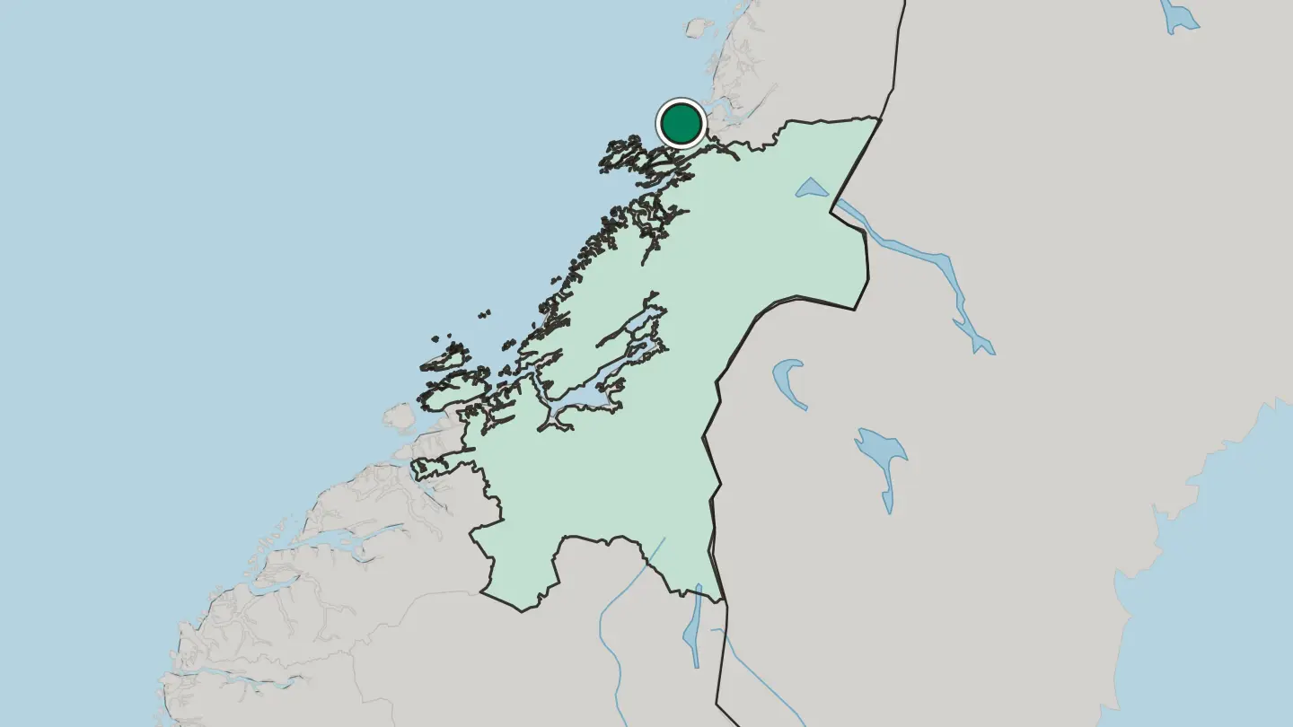 Map of Leknes in Norway