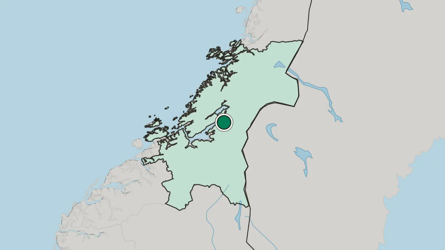 Map of Levanger in Norway