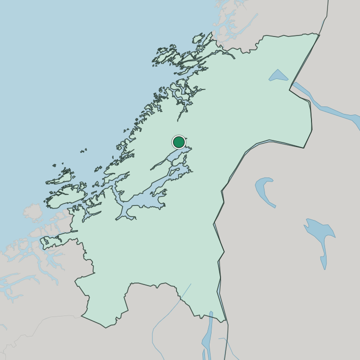 Map showing Malm — In Trøndelag