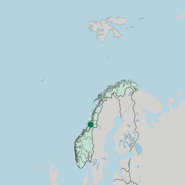 Map showing Namsos — In Norway
