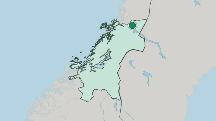 Map of Namsskogan in Norway