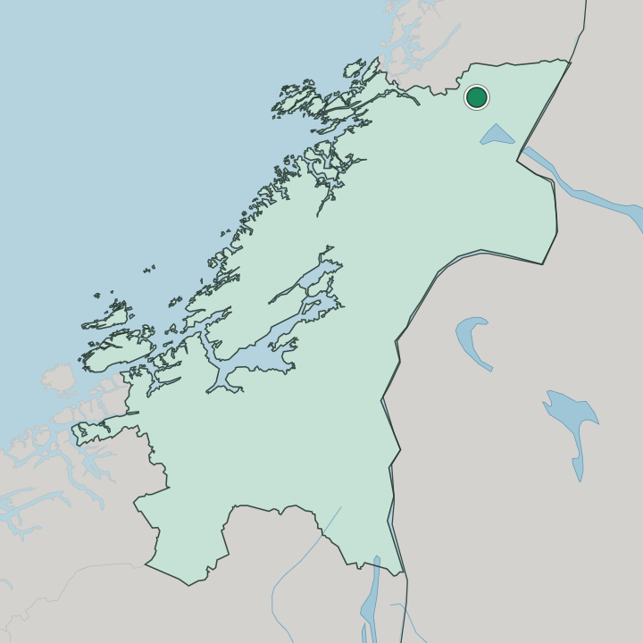 Map showing Namsskogan — In Trøndelag