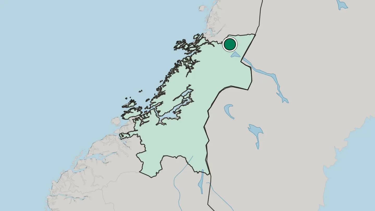 Map of Namsskogan in Norway