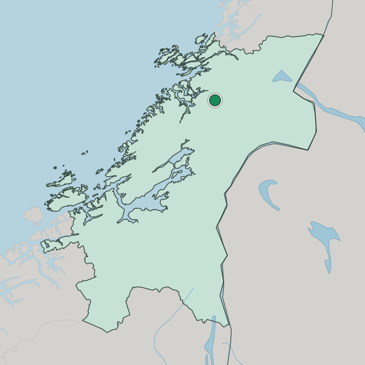 Map showing Ranemsletta — In Trøndelag