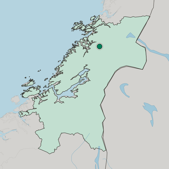 Map showing Ranemsletta — In Trøndelag
