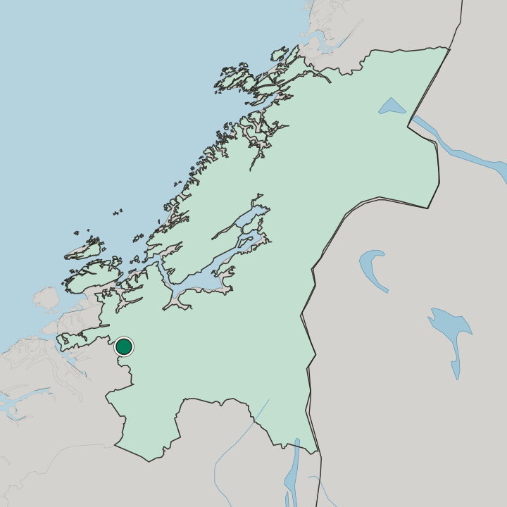 Map showing Rindal — In Trøndelag