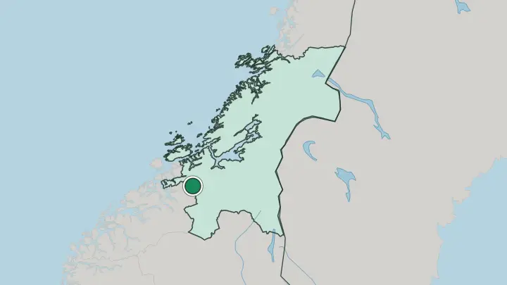 Map of Rindal in Norway