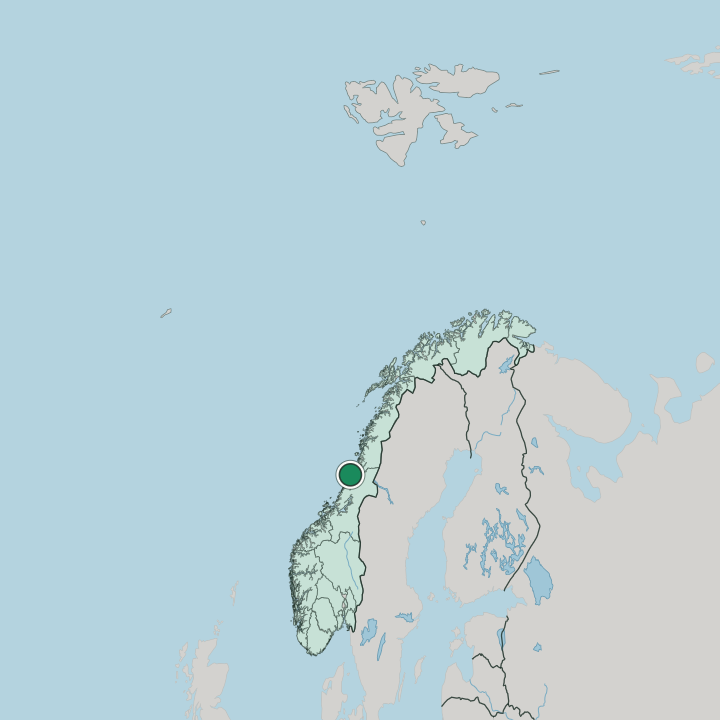 Map showing Rørvik — In Norway