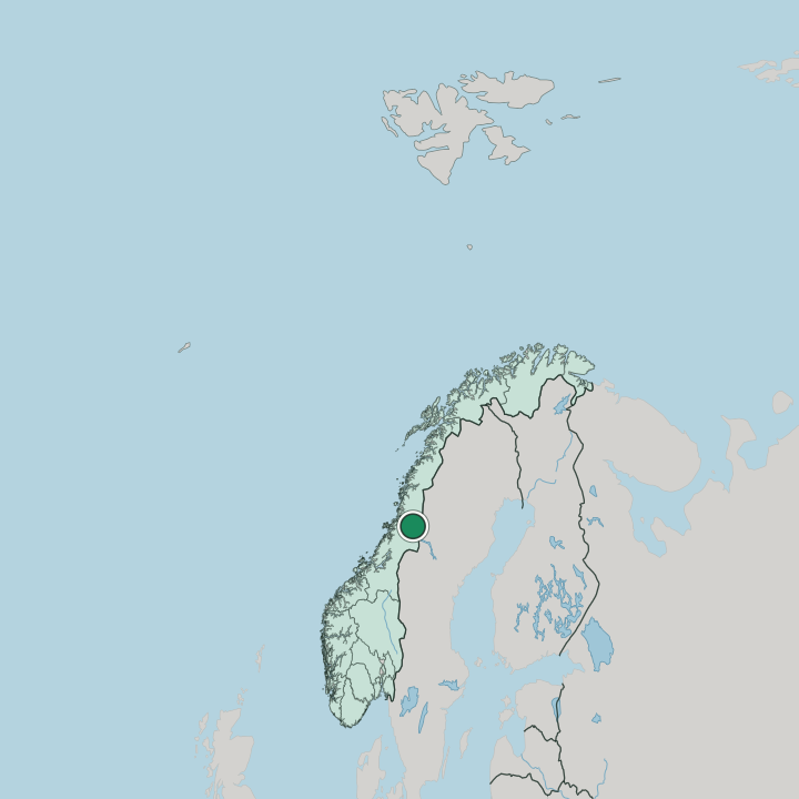 Map showing Røyrvik — In Norway