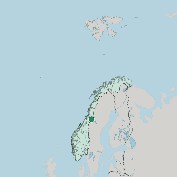 Map showing Sandvika — In Norway