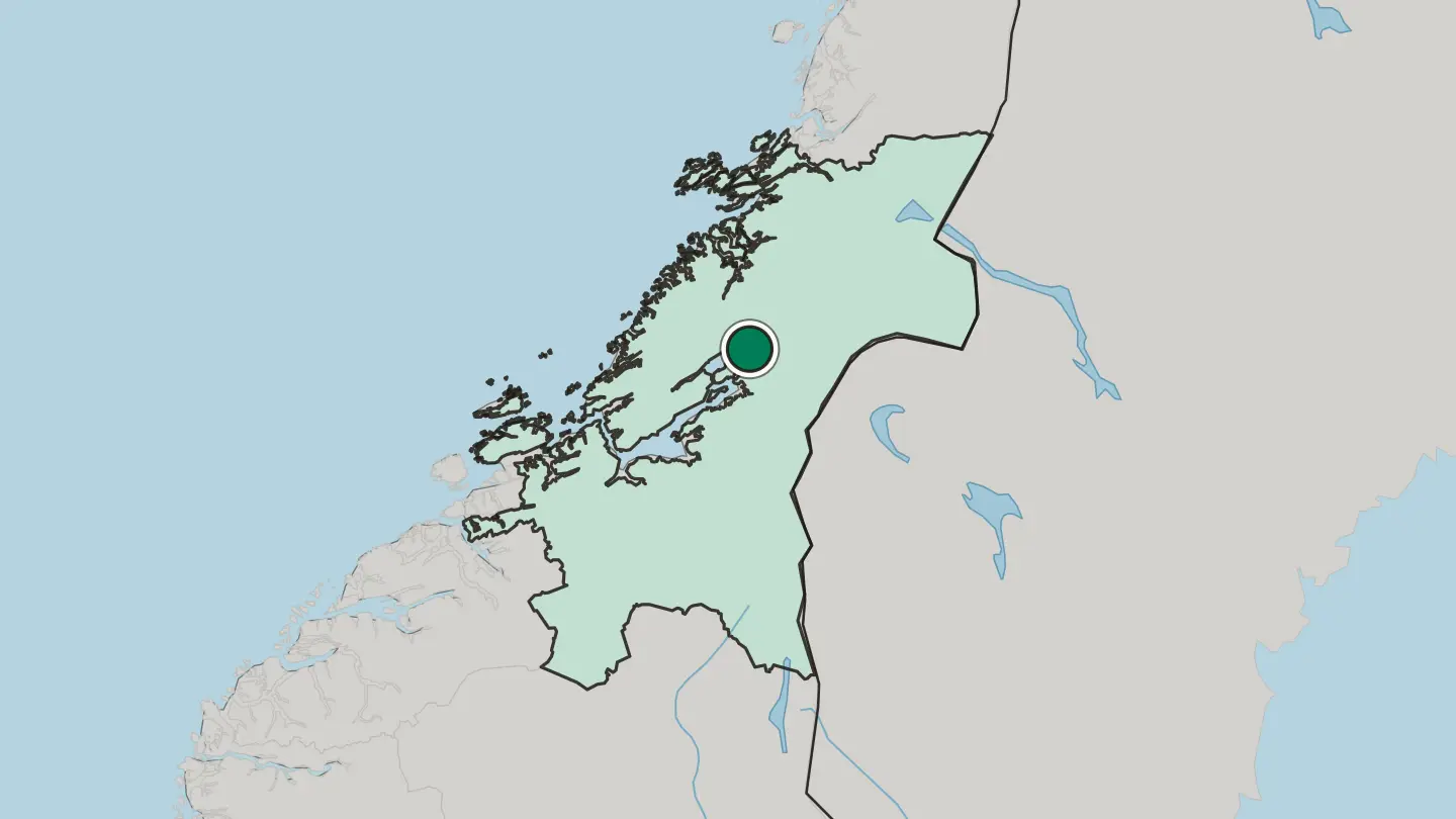 Map of Steinkjer in Norway