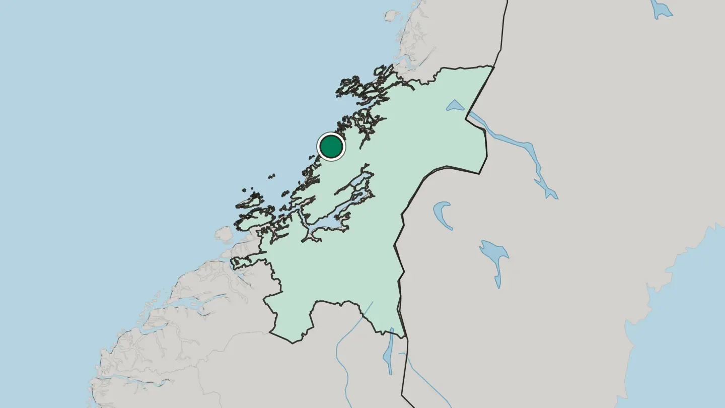 Map of Steinsdalen in Norway