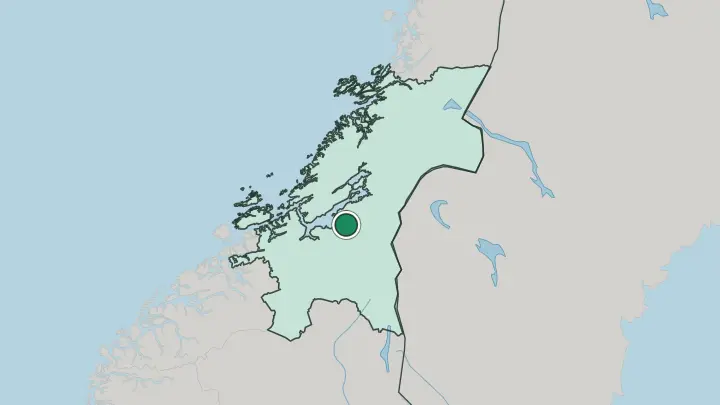 Map of Stjørdal in Norway