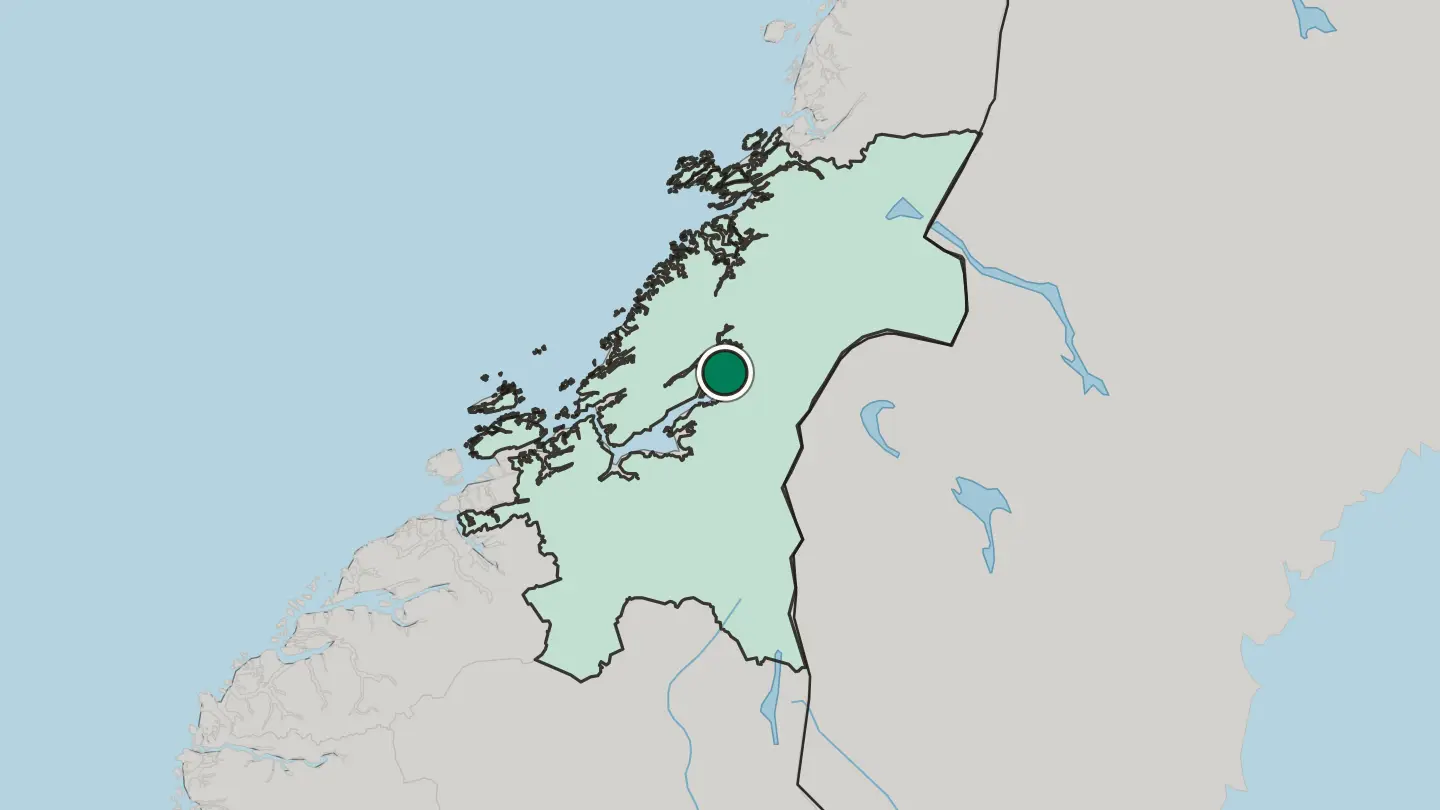 Map of Straumen in Norway