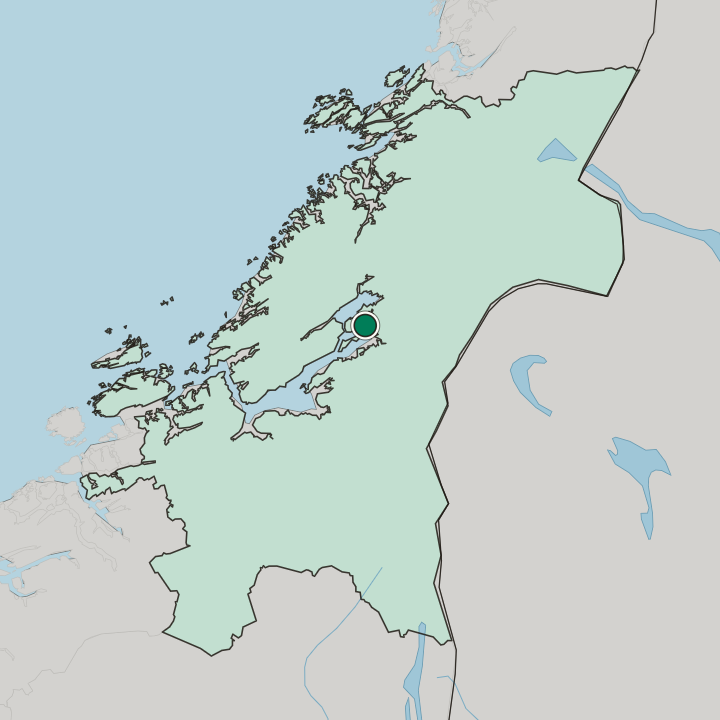 Map showing Straumen — In Trøndelag