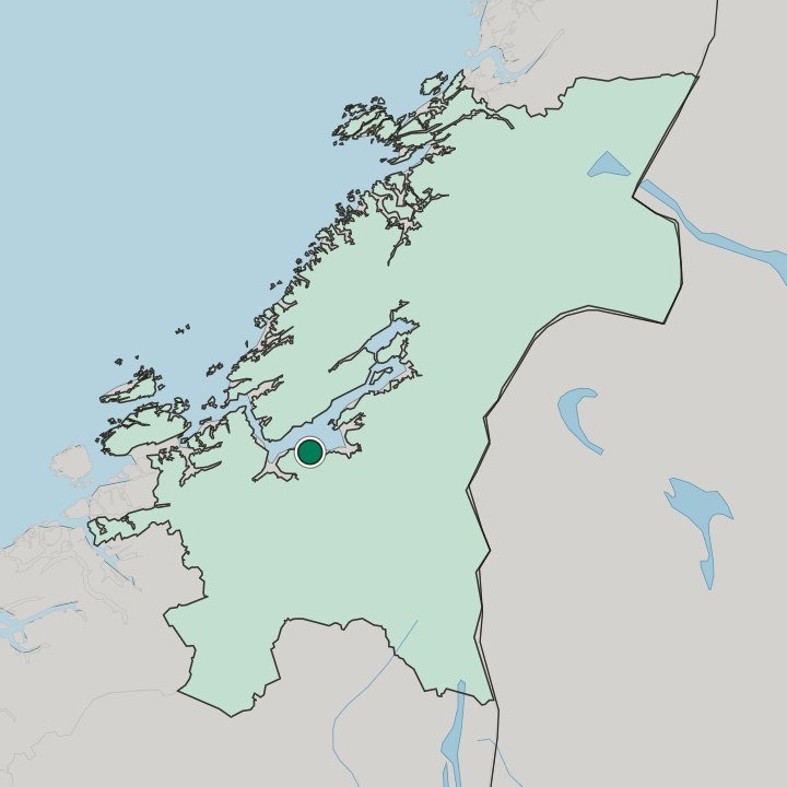 Map showing Ila — In Trøndelag