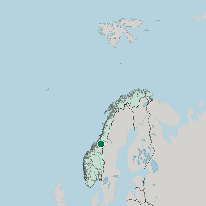 Map showing Verdal — In Norway