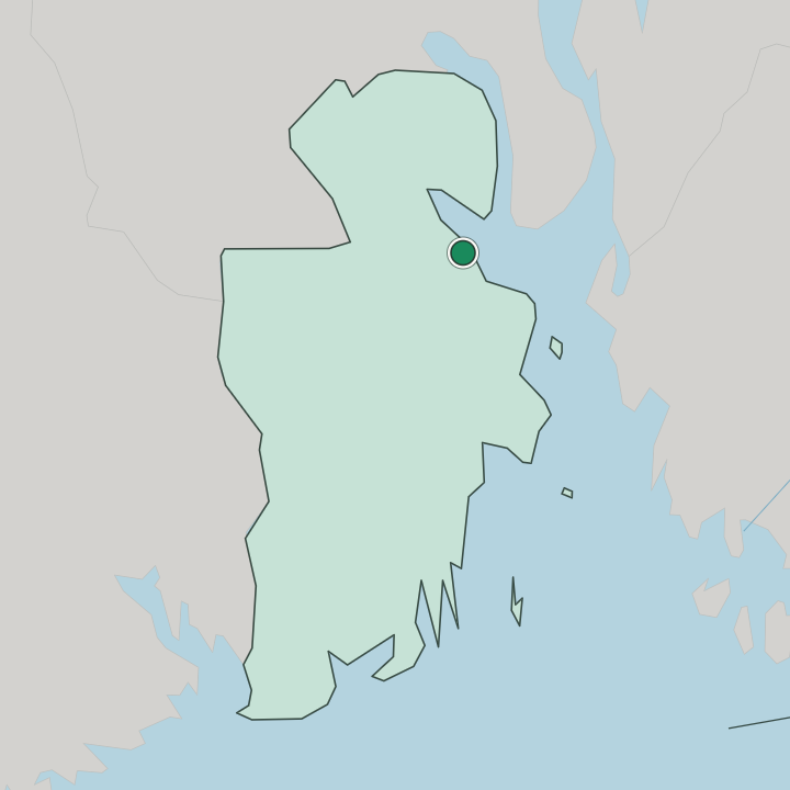 Map showing Holmestrand — In Vestfold