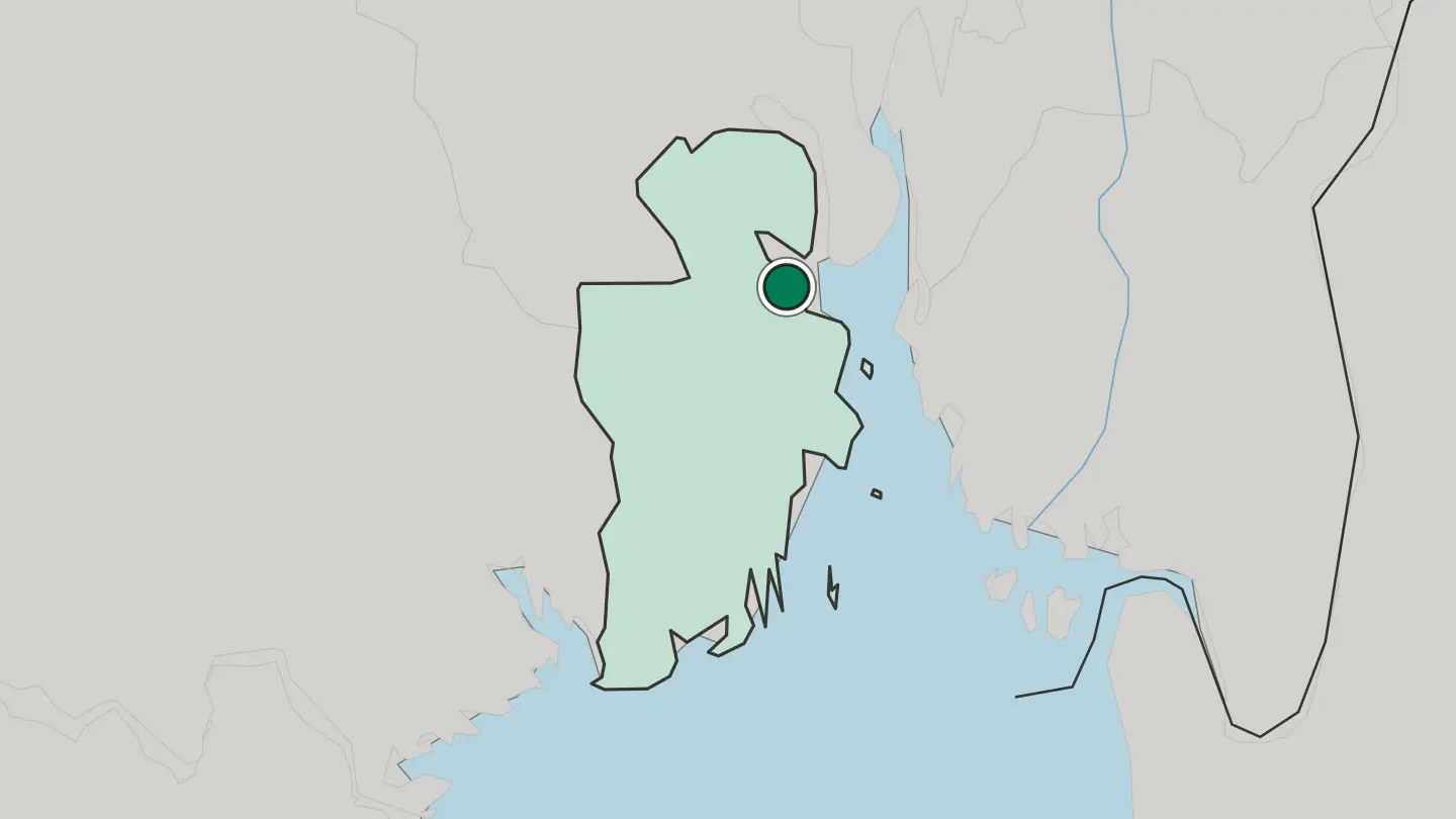 Map of Holmestrand in Norway