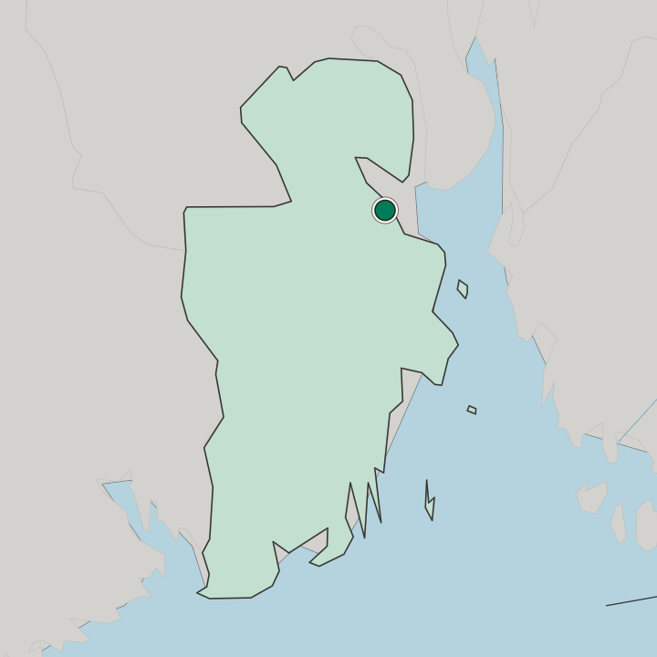 Map showing Holmestrand — In Vestfold fylke