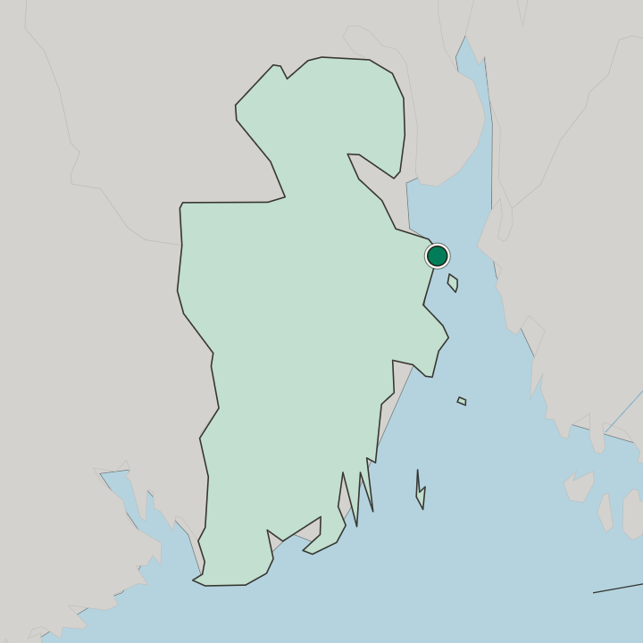 Map showing Horten — In Vestfold fylke