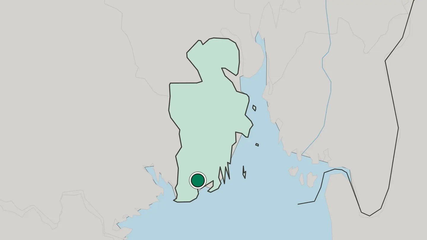 Map of Larvik in Norway