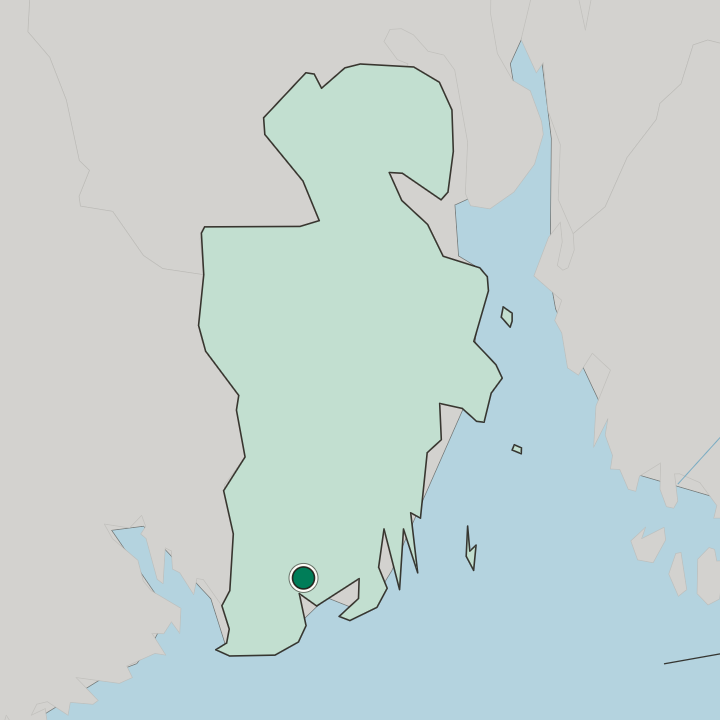 Map showing Larvik — In Vestfold fylke