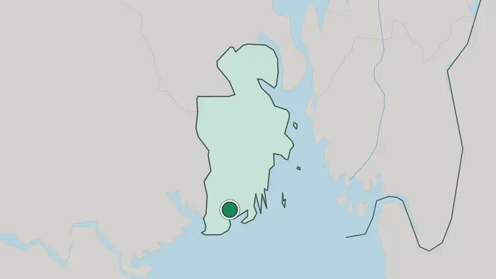 Map of Larvik in Norway