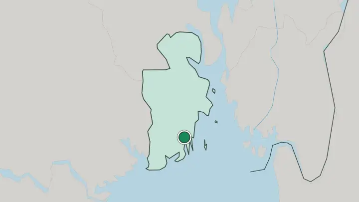 Map of Sandefjord in Norway