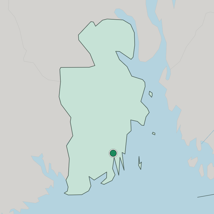 Map showing Sandefjord — In Vestfold