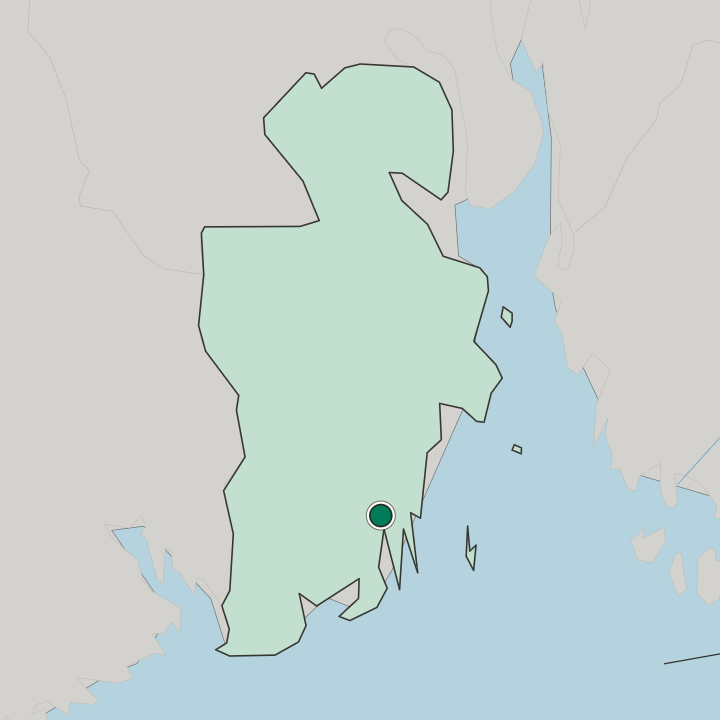 Map showing Sandefjord — In Vestfold fylke
