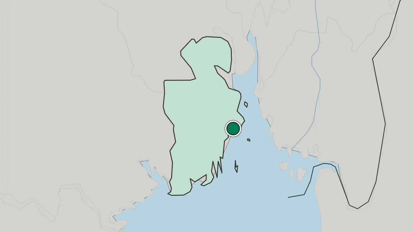 Map of Tønsberg in Norway