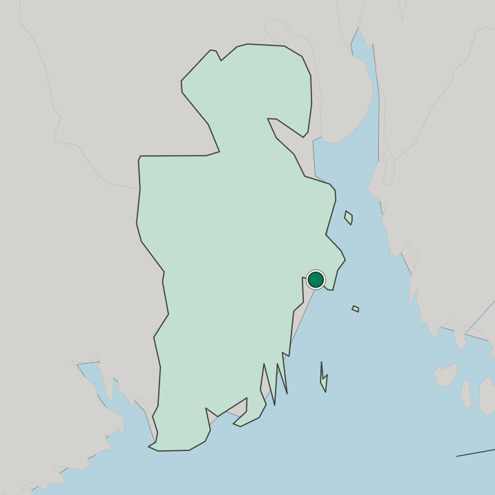 Map showing Tønsberg — In Vestfold fylke