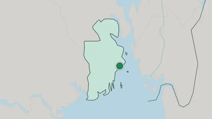 Map of Tønsberg in Norway