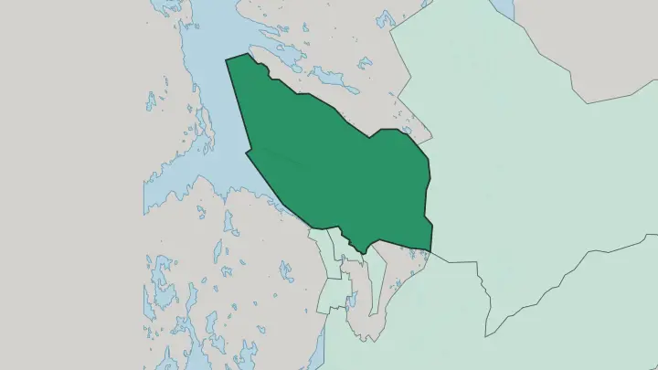 Map of Bergenhus in Bergen