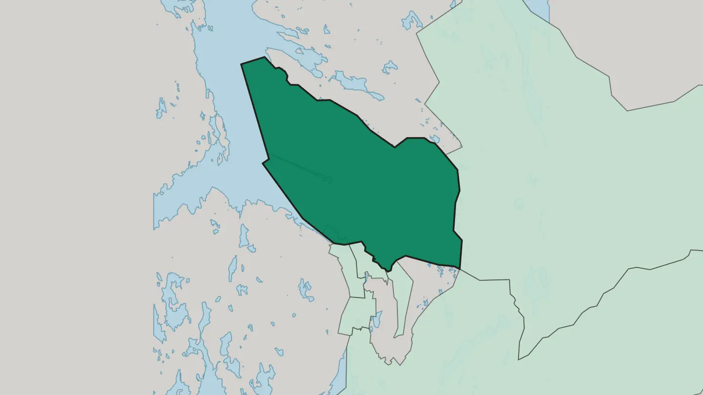 Map of Bergenhus in Bergen