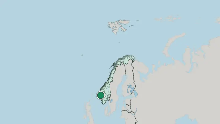 Map of Bergen in Norway
