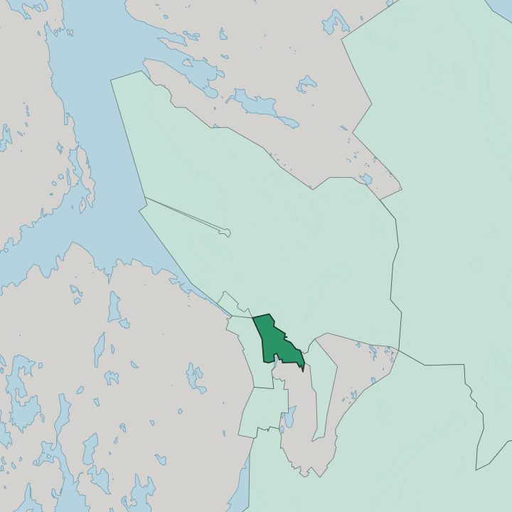 Map showing Kronstad — In Bergen