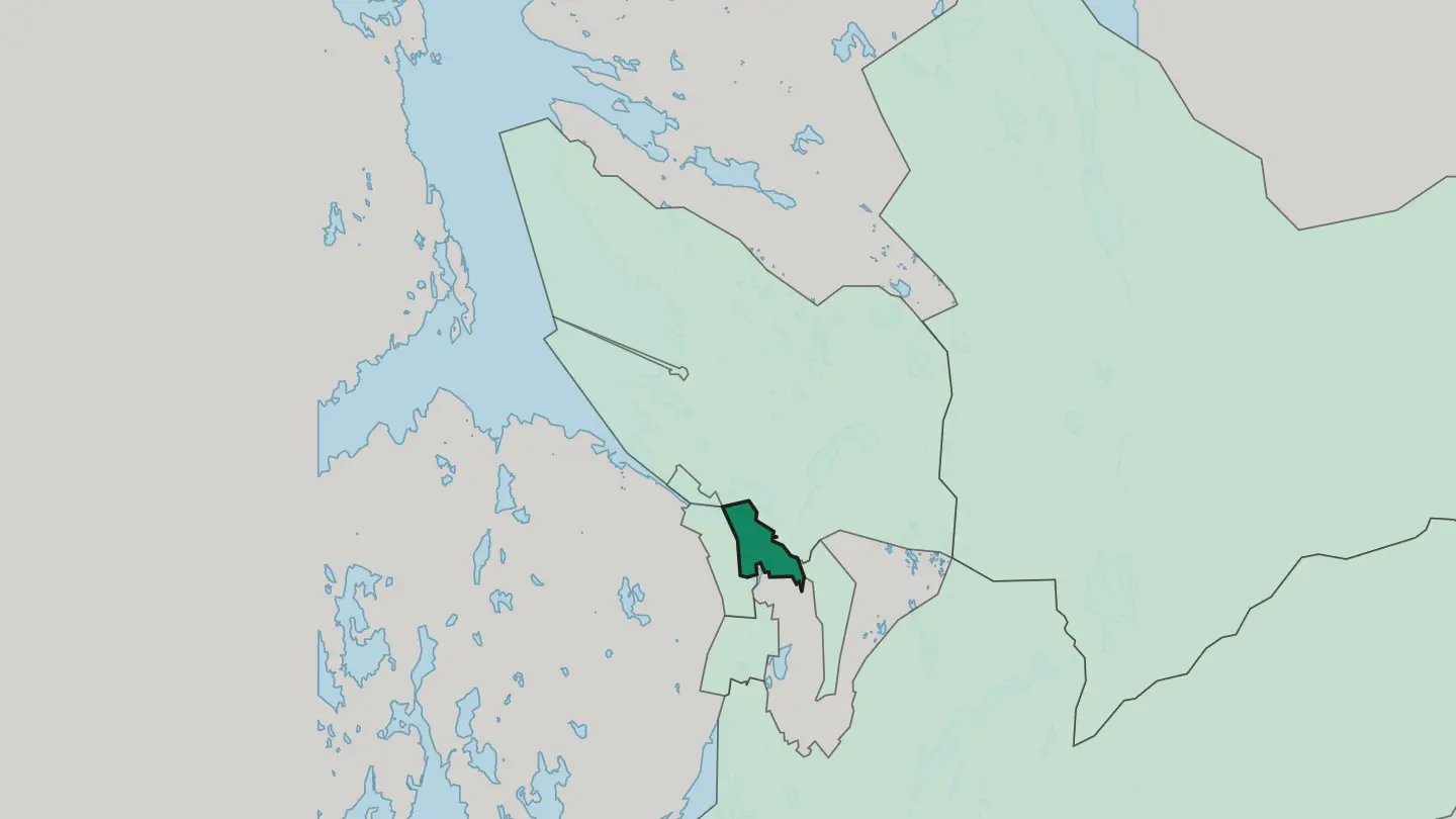 Map of Kronstad in Bergen