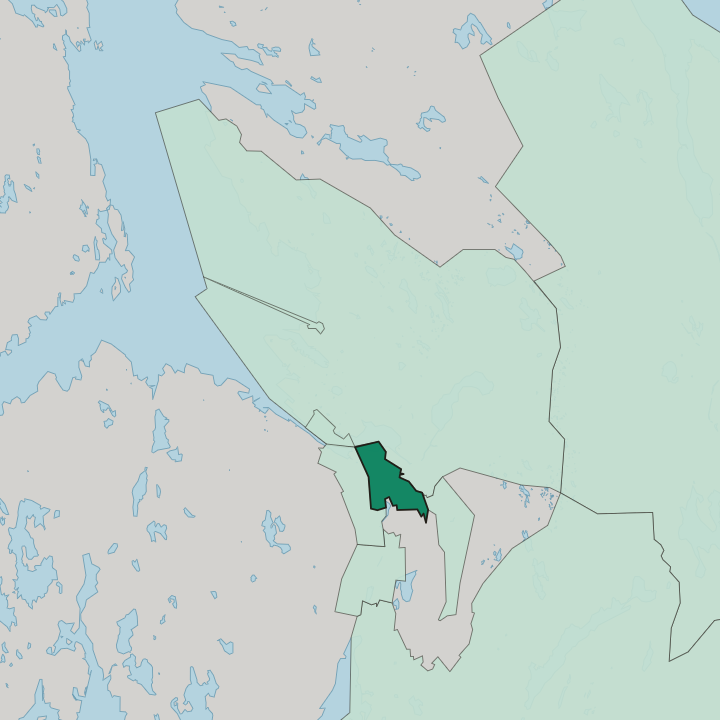 Map showing Kronstad — In Bergen
